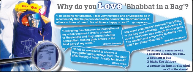 The Shul - Shabbat in a Bag |  Call today for more information